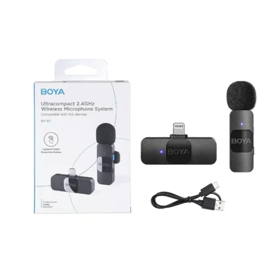 BOYA BY-V1 Ultracompact 2.4GHz Wireless Microphone System for Type-C Devices