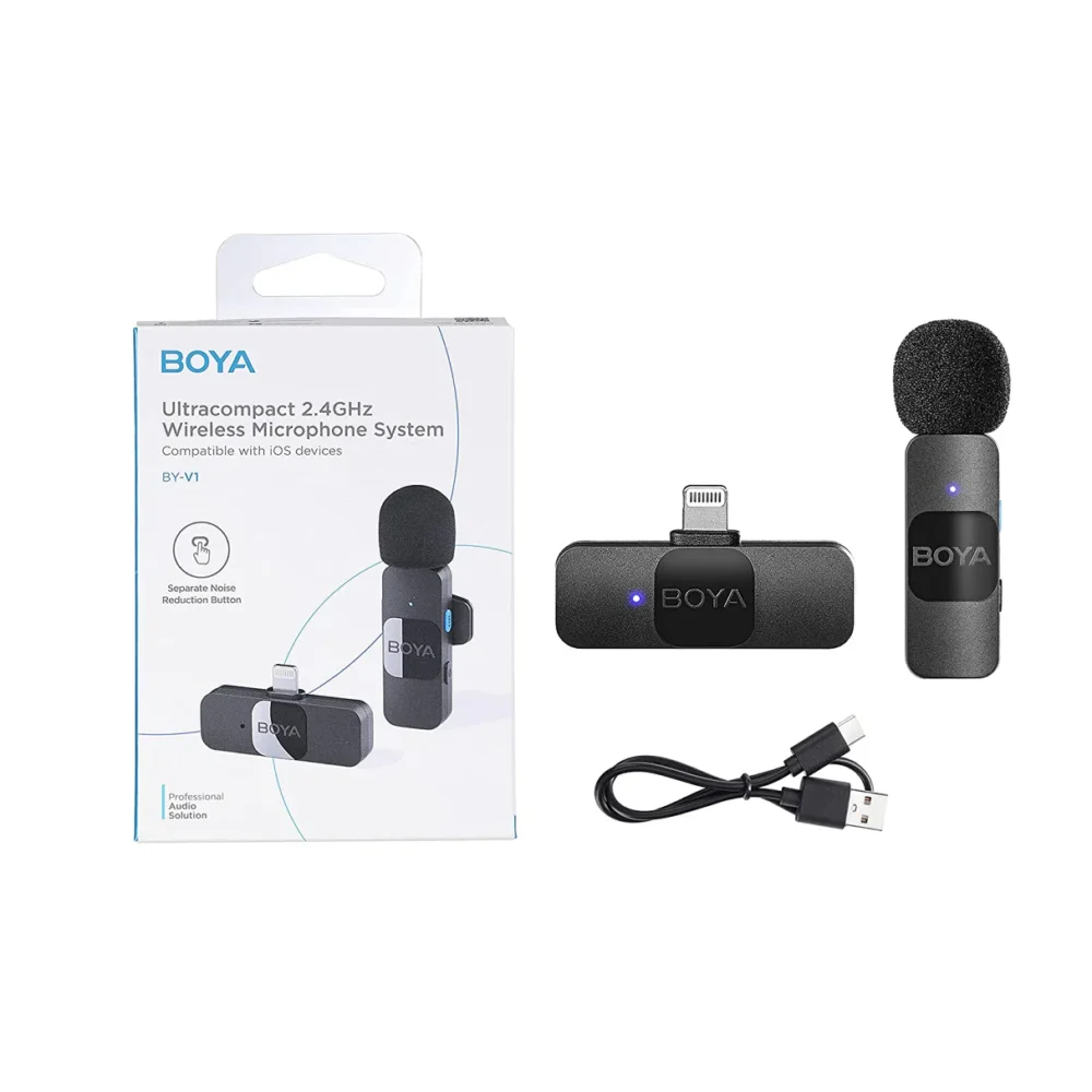 BOYA BY-V1 Ultracompact 2.4GHz Wireless Microphone System for Type-C Devices