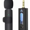 2 K35 Pro Wireless Lavalier Microphone – 2.4GHz Noise Reduction Clip-On Recording Mic