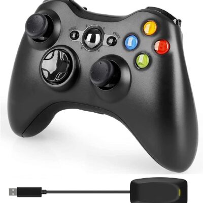 2 Microsoft Xbox 360 2-in-1 Dual Vibration Wireless 2.4GHz Controller
