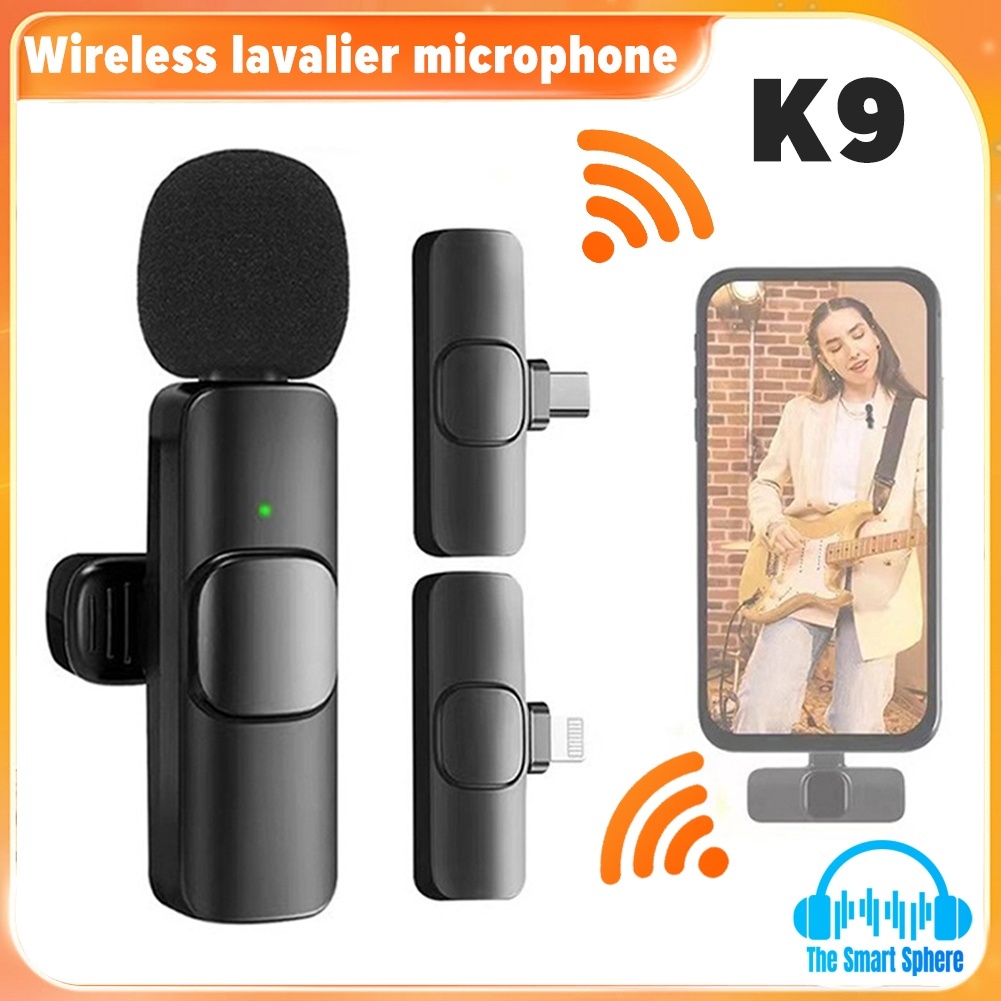 K9 Wireless Lavalier Microphone – Portable Clip-On Mic for Smartphones & Content Creators