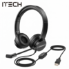 iTech Telecom H12E Environmental Noise Cancelling Wired Headset