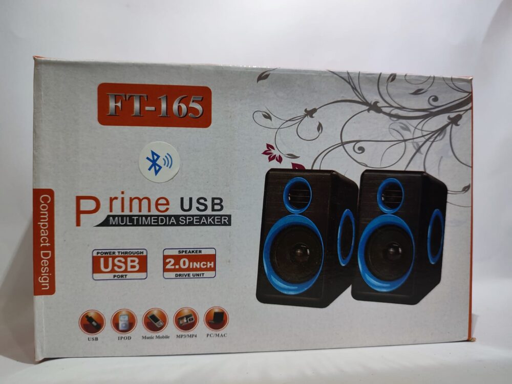 FT-165 Prime USB Multimedia Speaker – Stereo Sound Desktop Speaker
