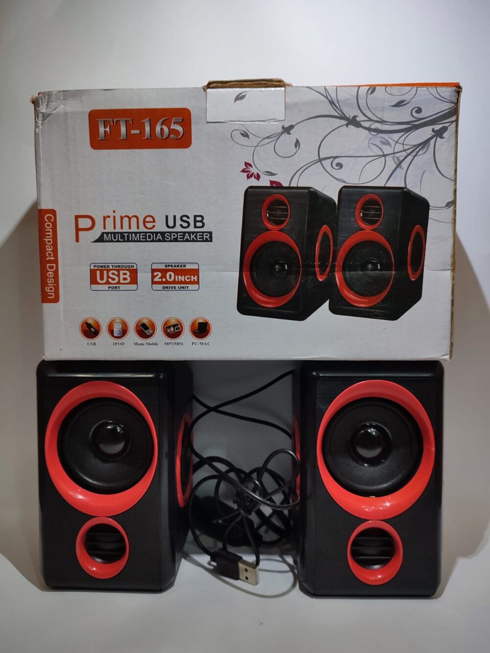FT-165 Prime USB Multimedia Speaker – Stereo Sound Desktop Speaker