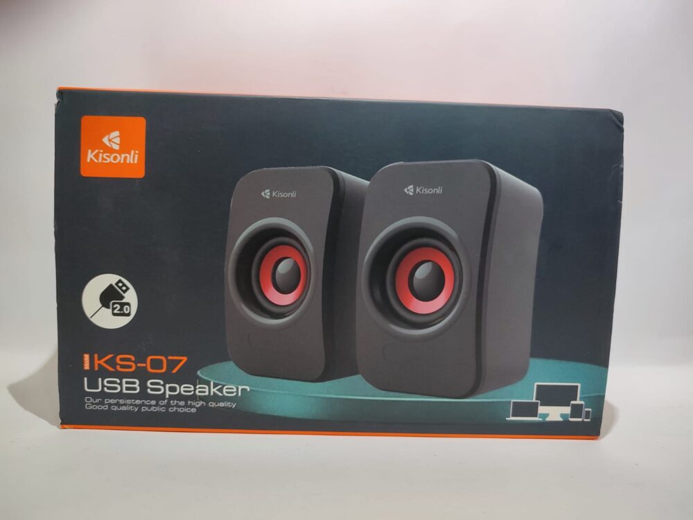 Kisonli KS-07 USB Multimedia Speaker – Stereo Sound Compact Desktop Speaker