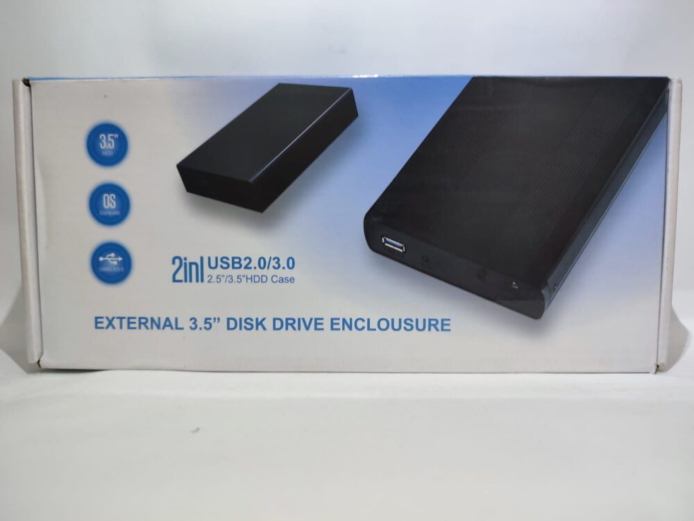 External 3.5" HDD Enclosure USB 2.0/3.0 – SATA Hard Disk Drive Case