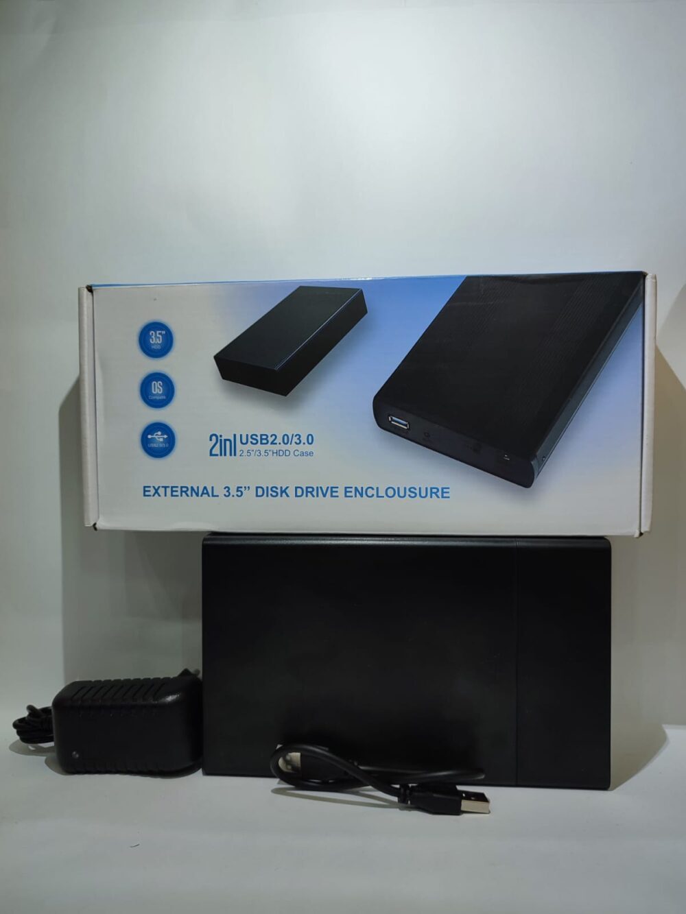 External 3.5" HDD Enclosure USB 2.0/3.0 – SATA Hard Disk Drive Case
