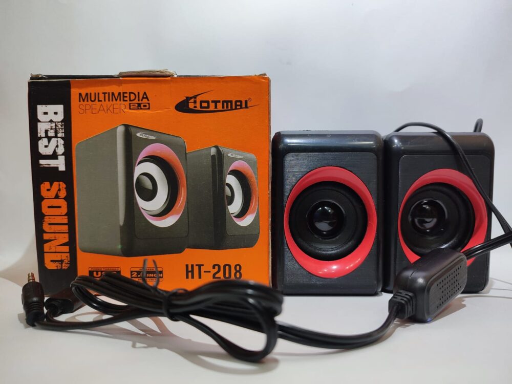 Hotmai HT-208 Multimedia 2.0 Speaker – USB Powered Stereo Desktop Speaker