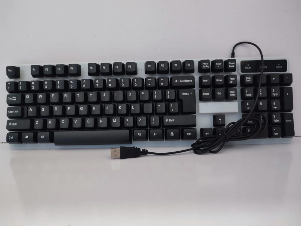 C-18 USB Standard Corded Keyboard – Mechanical Feel Wired Keyboard