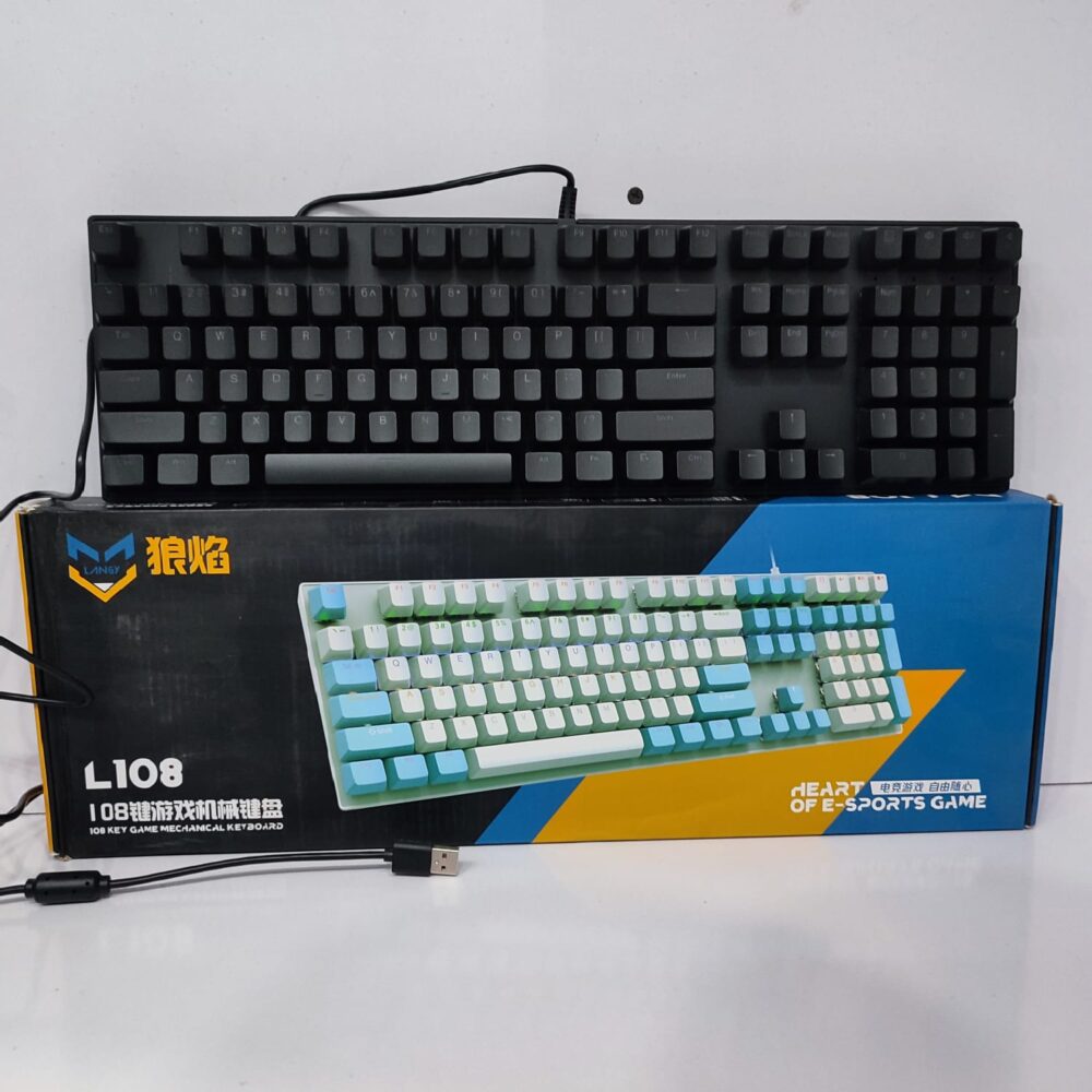 LANGY L108 Mechanical Gaming Keyboard – RGB Backlit Wired Full-Size Keyboard
