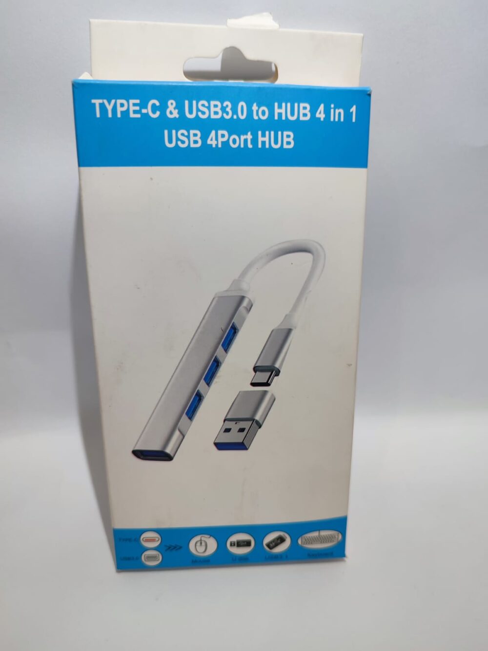 Type-C & USB 3.0 4-in-1 USB Hub – 4 Port High-Speed Multi-Port Adapter
