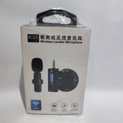 K35 Pro Wireless Lavalier Microphone – Noise Reduction Clip-On Mic for Smartphones, Cameras & Laptops