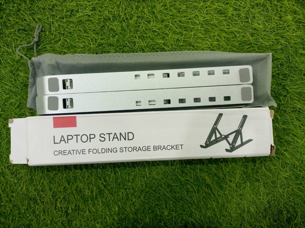 Creative Folding Laptop Stand with Storage Bracket – Adjustable Portable Laptop Riser