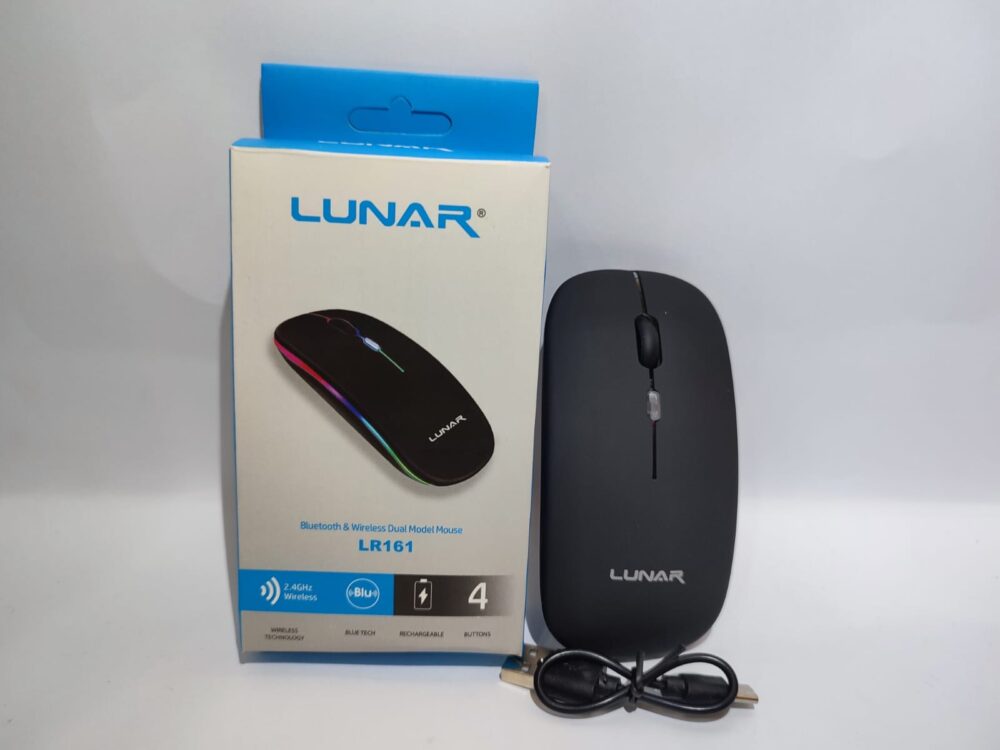 lunar mouse 2 Lunar LR161 Dual Mode Wireless Mouse – Bluetooth & 2.4GHz Rechargeable Optical Mouse