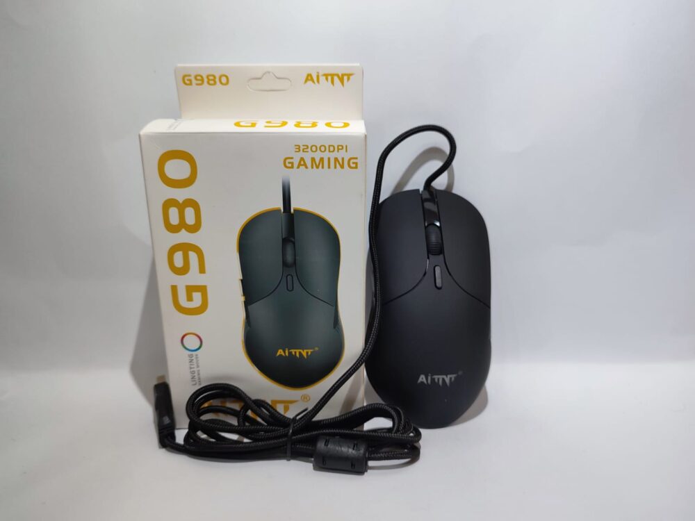 AITNT G980 Gaming Mouse – 3200 DPI RGB LED Wired Gaming Mouse