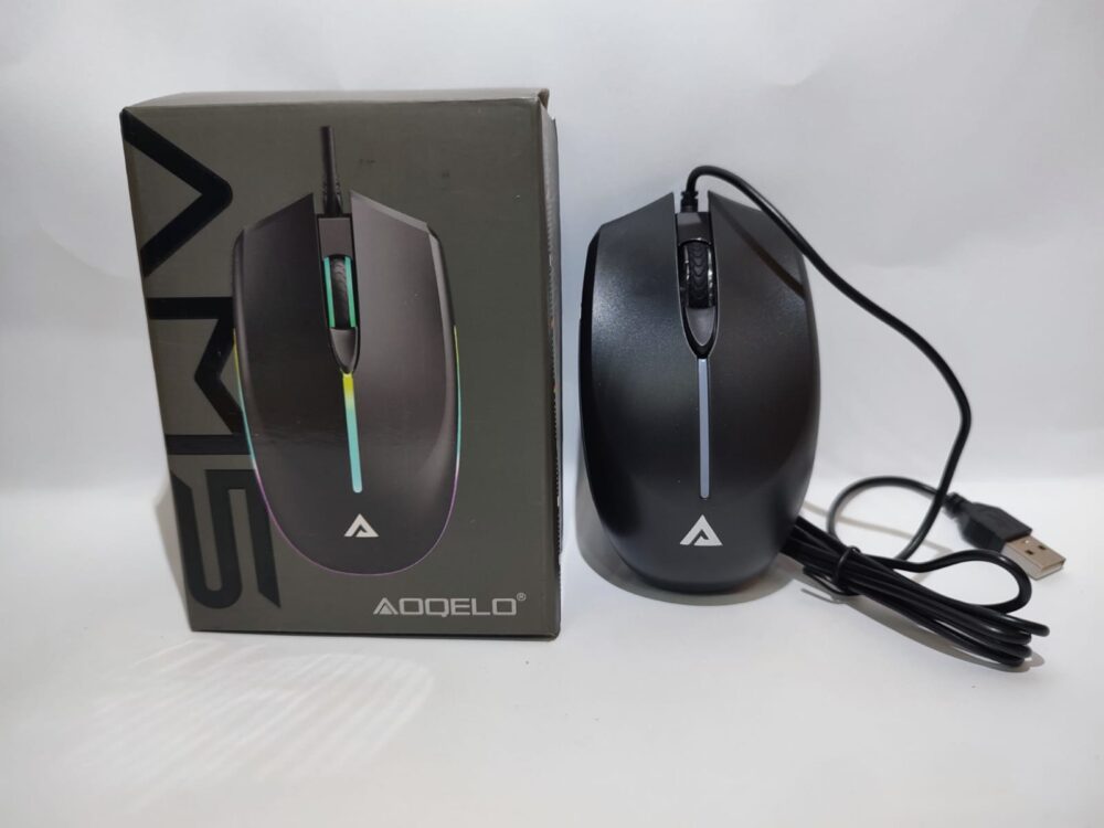 AOQELO AM5 Colorful Wired Mouse – RGB Optical Gaming & Office Mouse