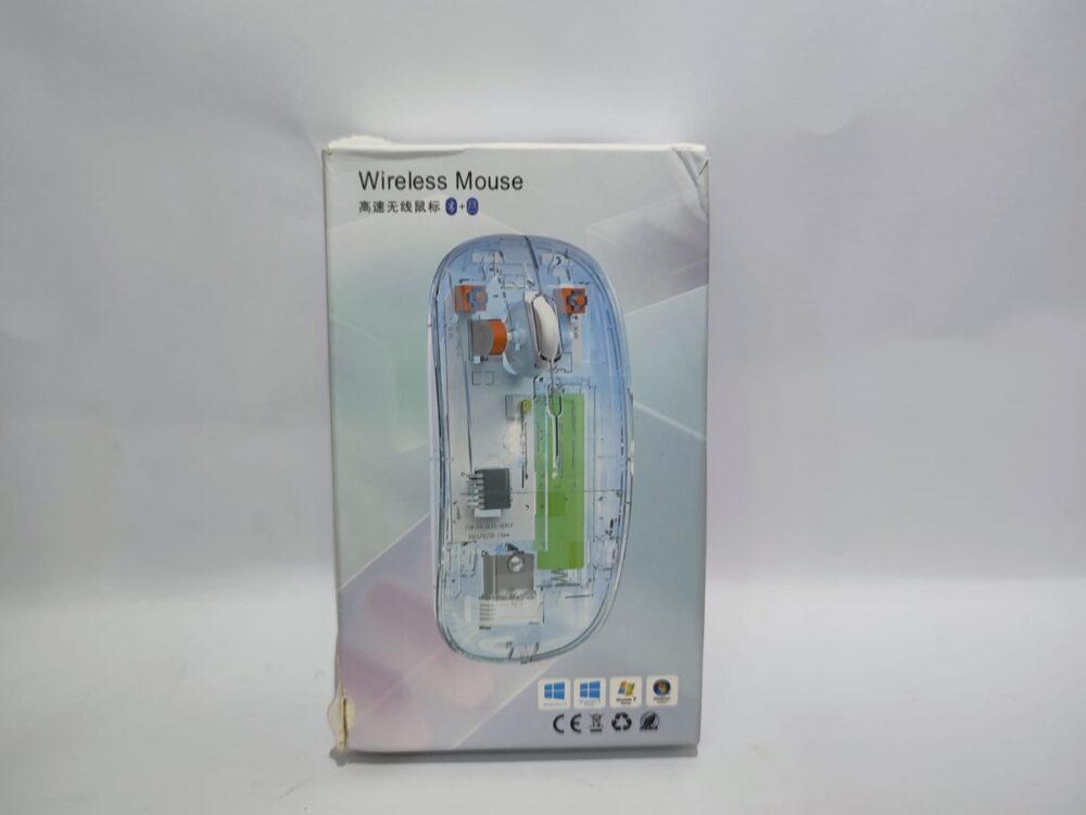 wireless mouse 1 Wireless Transparent Mouse – Rechargeable Crystal Clear Bluetooth & 2.4GHz Wireless Mouse