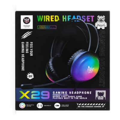 x29 1 ONIKUMA X29 Gaming Wired Headset – RGB Stereo Surround Sound Headphones with HD Microphone