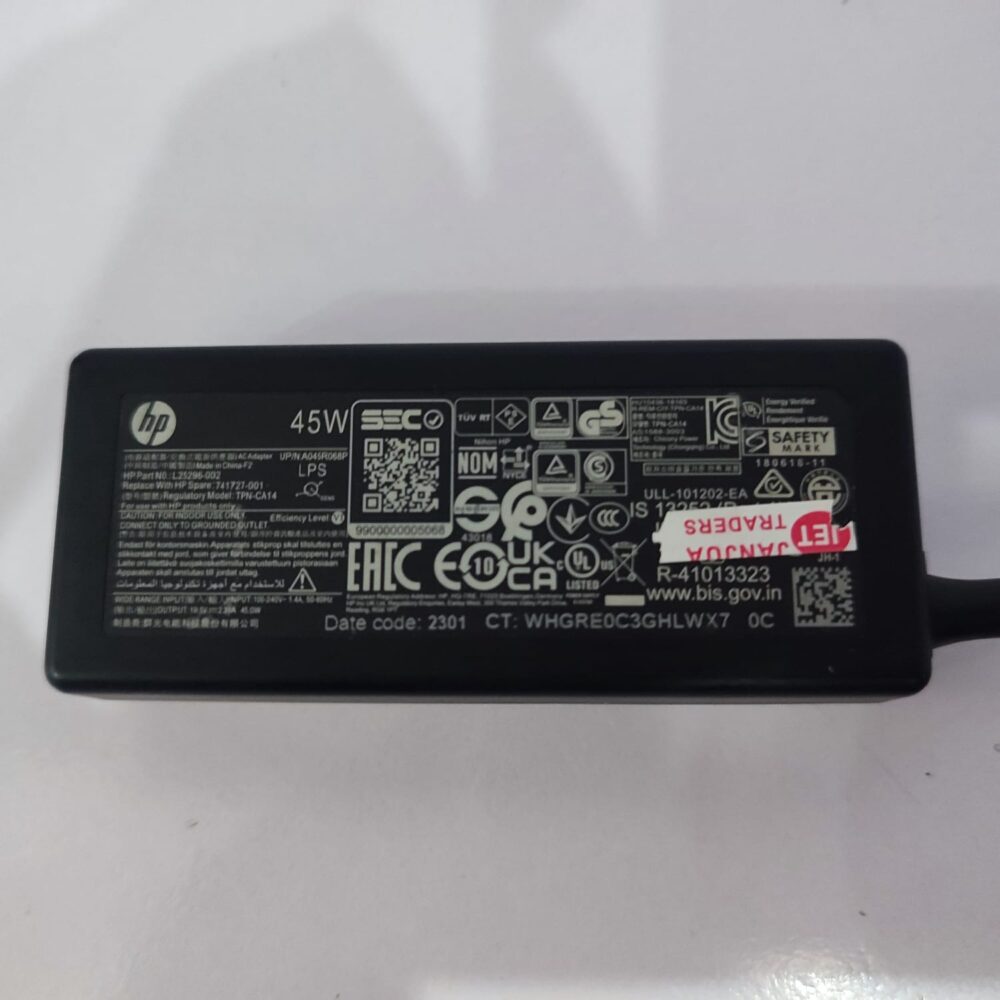 HP Genuine 45W Blue Pin Laptop Charger – Original 4.5mm Smart AC Power Adapter