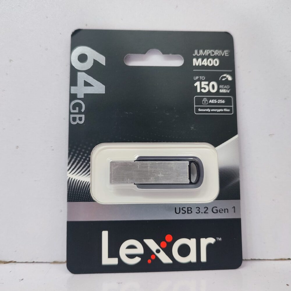 Lexar JumpDrive M400 64GB USB 3.2 Gen 1 Flash Drive – Up to 150MB/s Read Speed