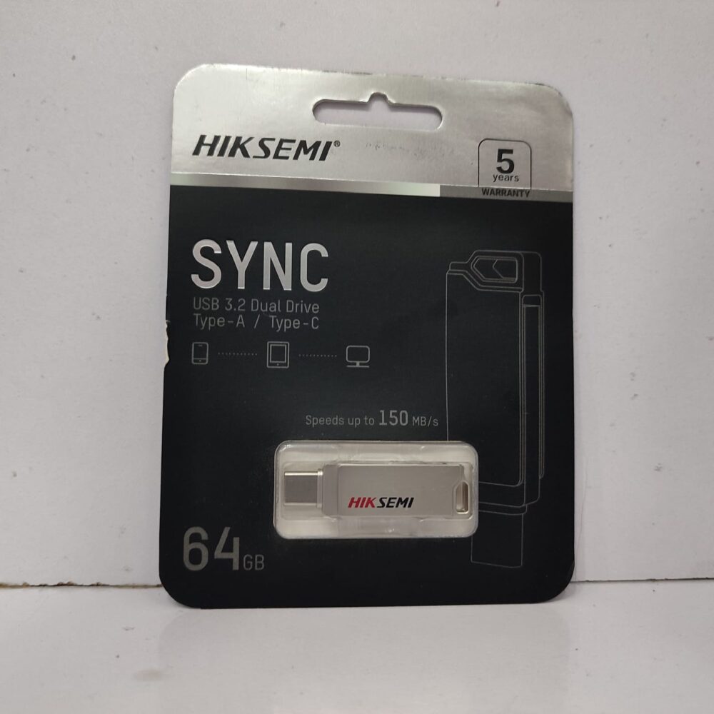 HIKSEMI Sync 64GB USB 3.2 Dual Drive Type-A & Type-C Flash Drive