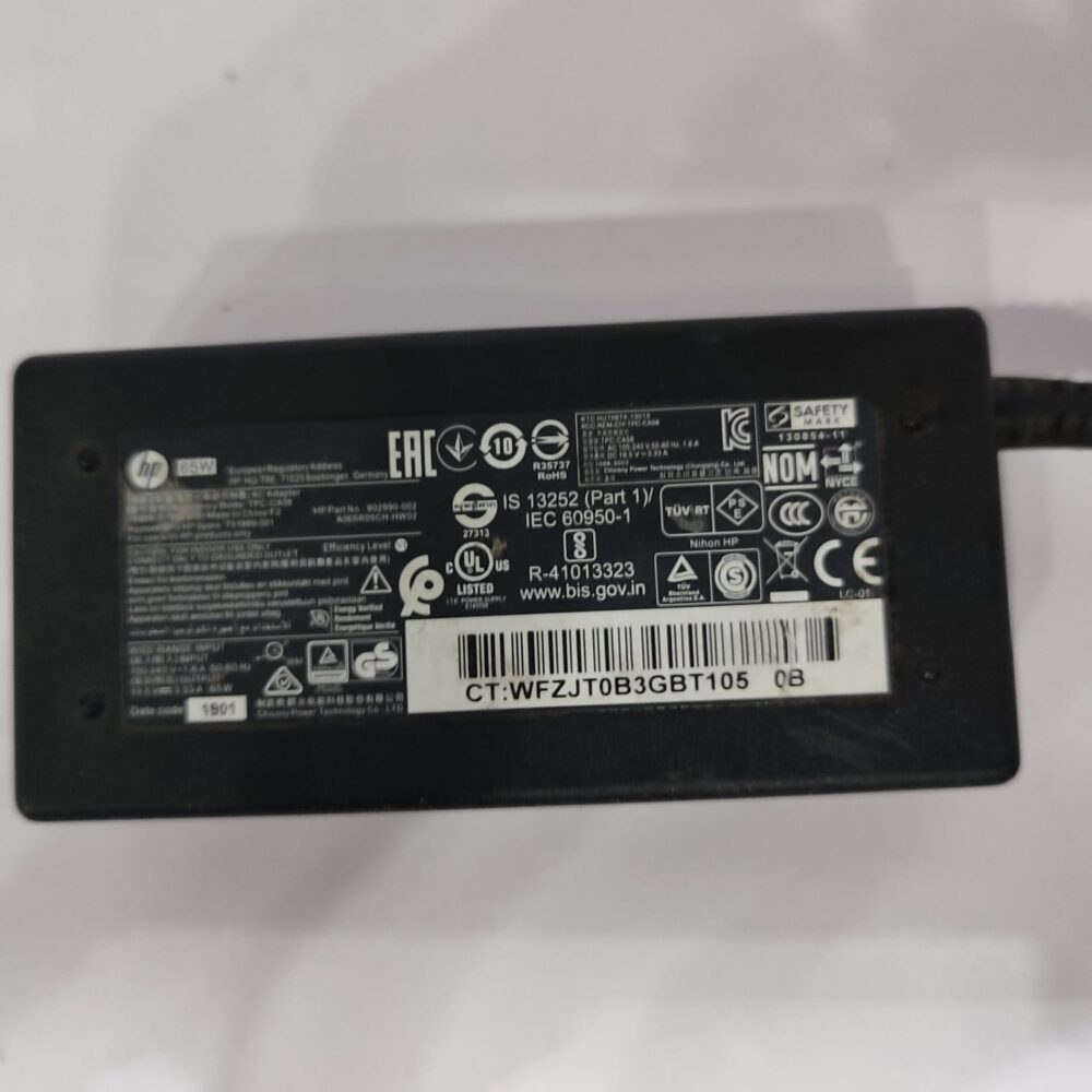 WhatsApp Image 2026-07-08 at 4.22.32 PM (9) HP 65W Laptop Charger – 19.5V 3.33A Normal Pin (7.4mm) AC Power Adapter