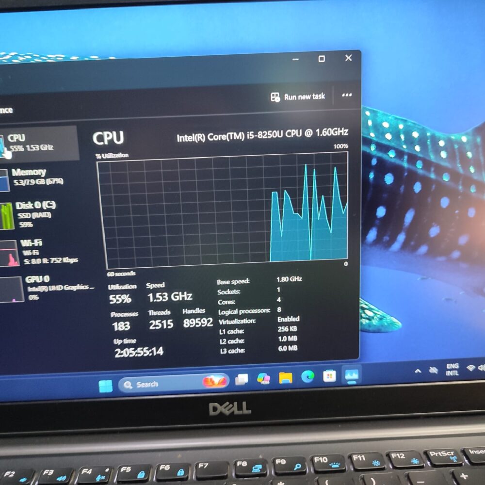 Dell Latitude 7490 – Intel Core i5 8th Gen | 8GB RAM | 256GB SSD | 14" Full HD | Webcam | Good Battery Backup
