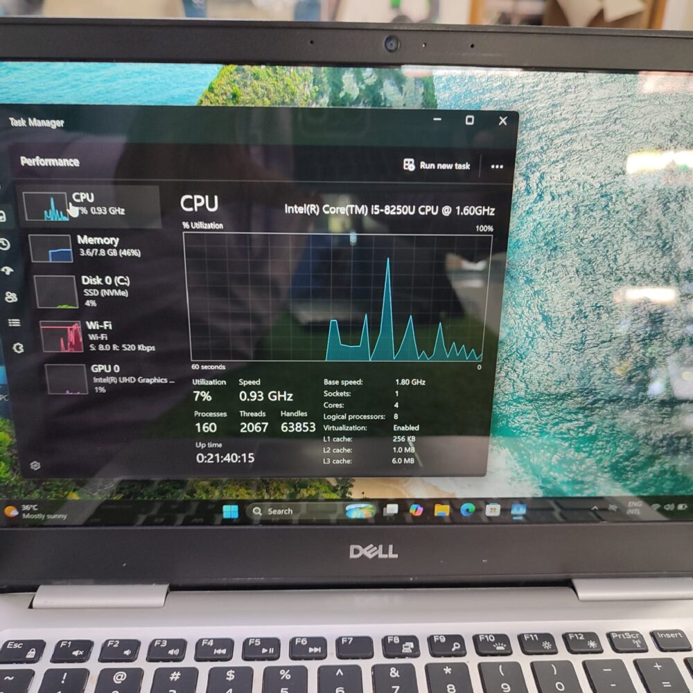 Dell Inspiron 7370 – Intel Core i5 8th Gen | 8GB RAM | 256GB SSD | 13.3" Full HD | Backlit Keyboard | Good Battery Backup