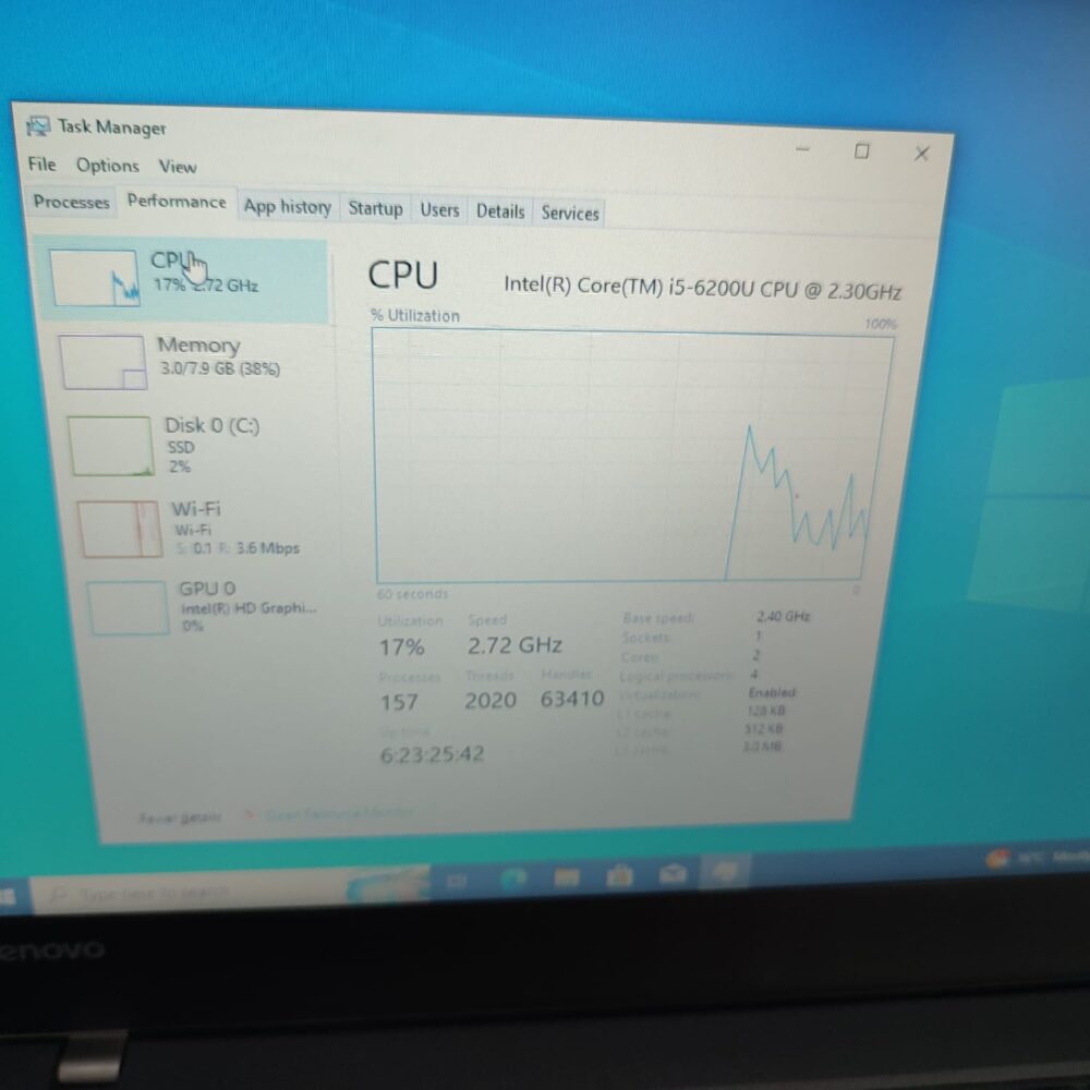 Lenovo ThinkPad T470 – Intel Core i5 6th Gen | 8GB RAM | 256GB SSD | 14" Full HD | Backlit Keyboard | Good Battery Backup