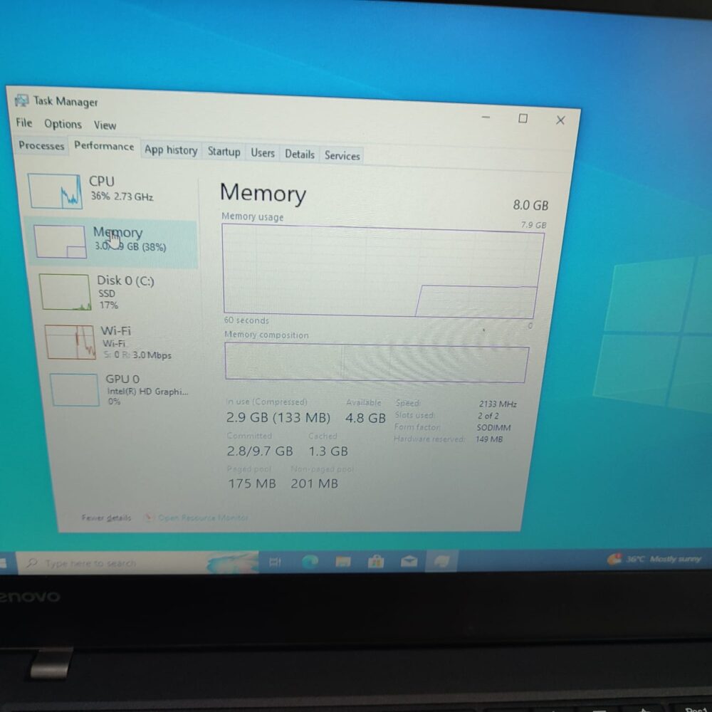 Lenovo ThinkPad T470 – Intel Core i5 6th Gen | 8GB RAM | 256GB SSD | 14" Full HD | Backlit Keyboard | Good Battery Backup